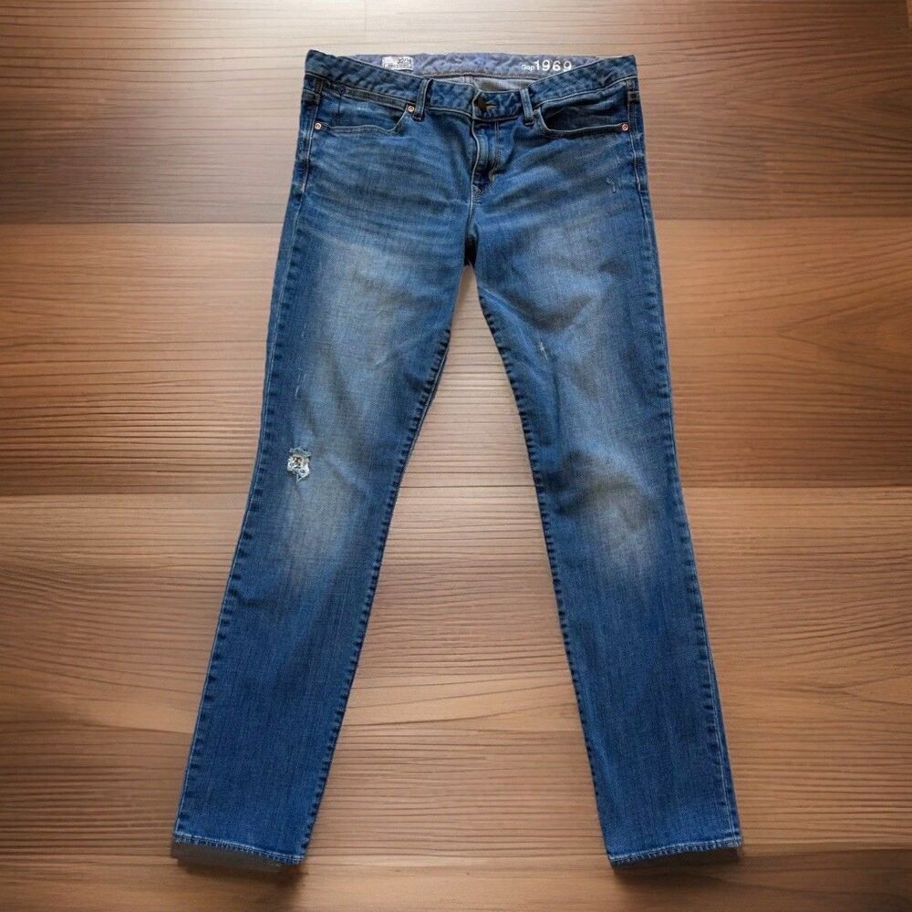 Gap 1969 Womens Size 32/14 Denim Blue Jeans Always Skinny Medium Wash Low-Rise